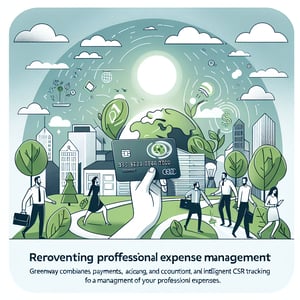 Greenway allie paiements pro, compta et suivi carbone pour une gestion durable et simplifiée de vos frais professionnels.